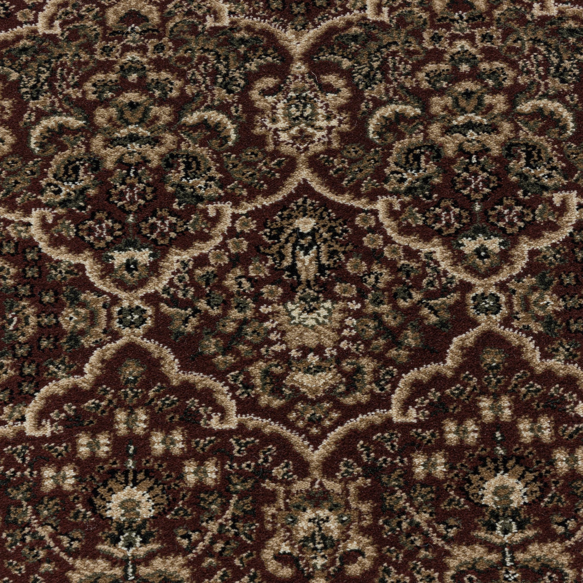 Teppich Kurzflor Orientalisch Muster Polypropylen Gewebt Rot Läufer 80x150_Läufer_