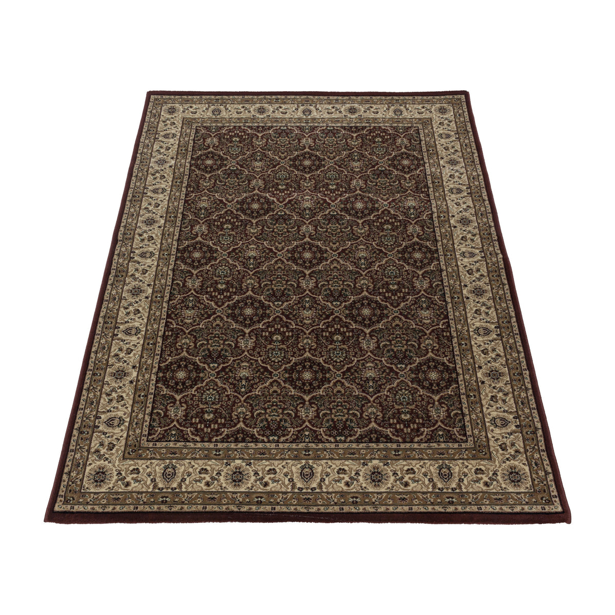 Teppich Kurzflor Orientalisch Muster Polypropylen Gewebt Rot Läufer 80x150_Läufer_