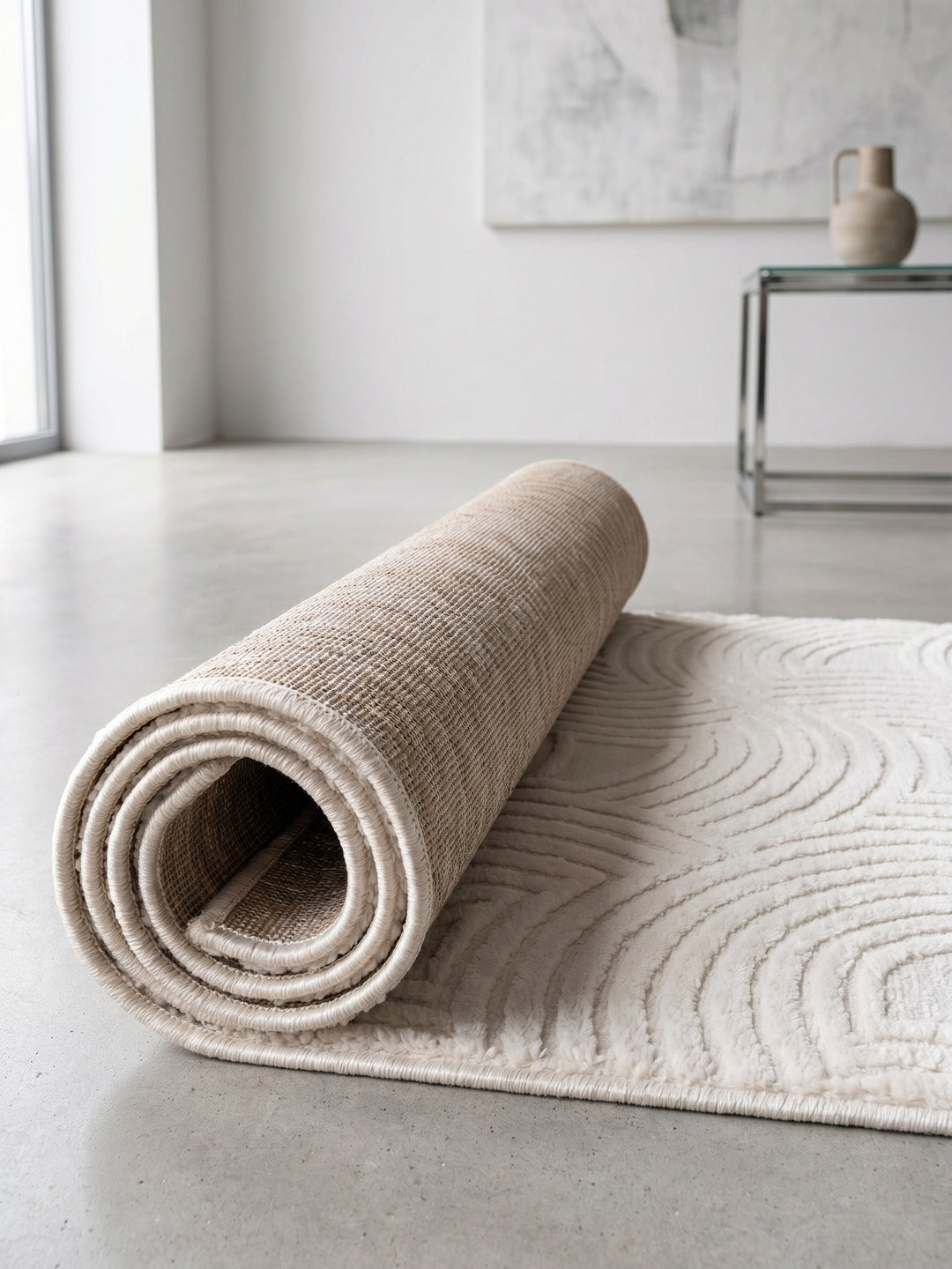 Teppich Cream Läufer Wohnaccessoire Deko_