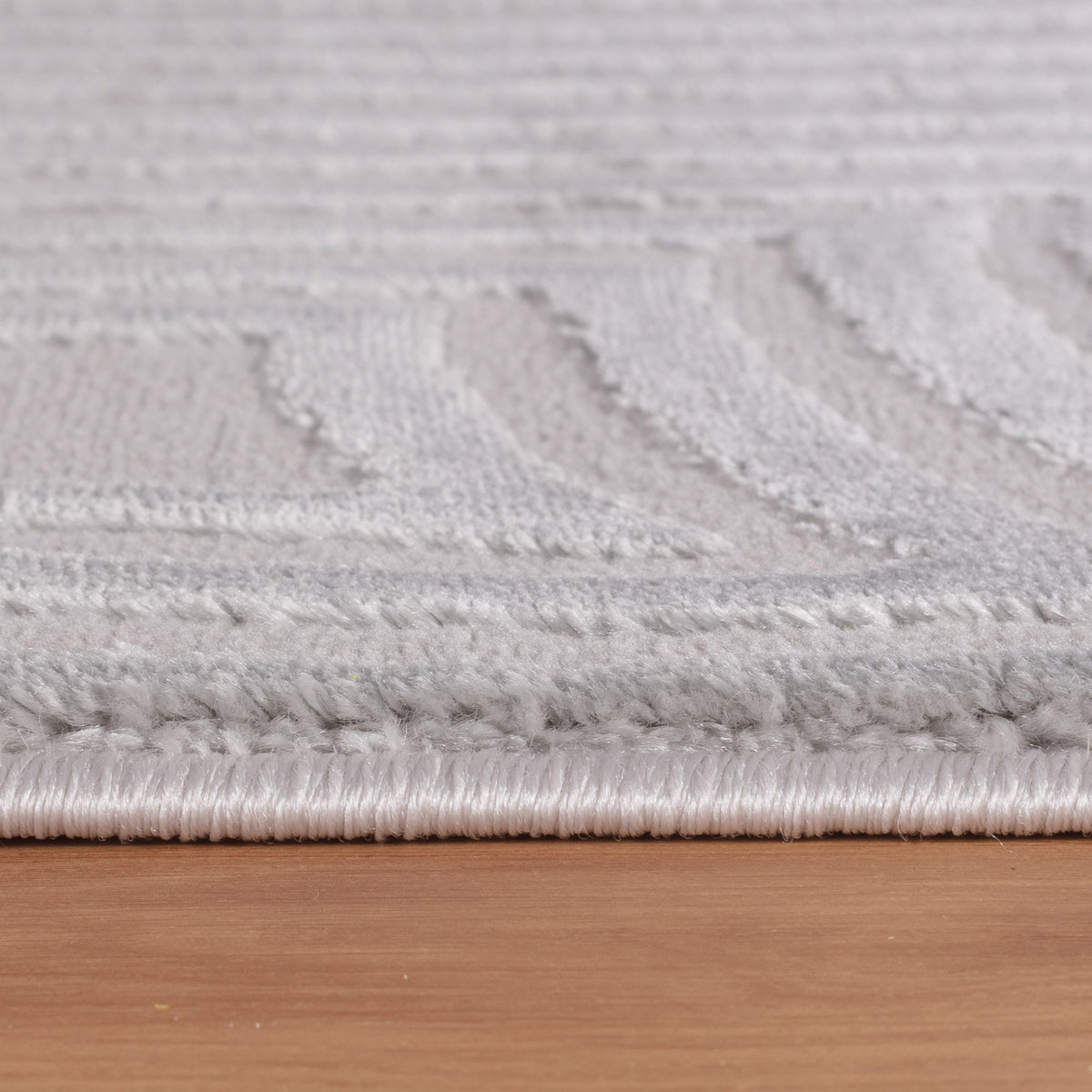 Kurzflor-Teppich Raumtiefe-Muster – Waschbar & Strapazierfähig | 1,2 cm Florhöhe – Ansicht 17