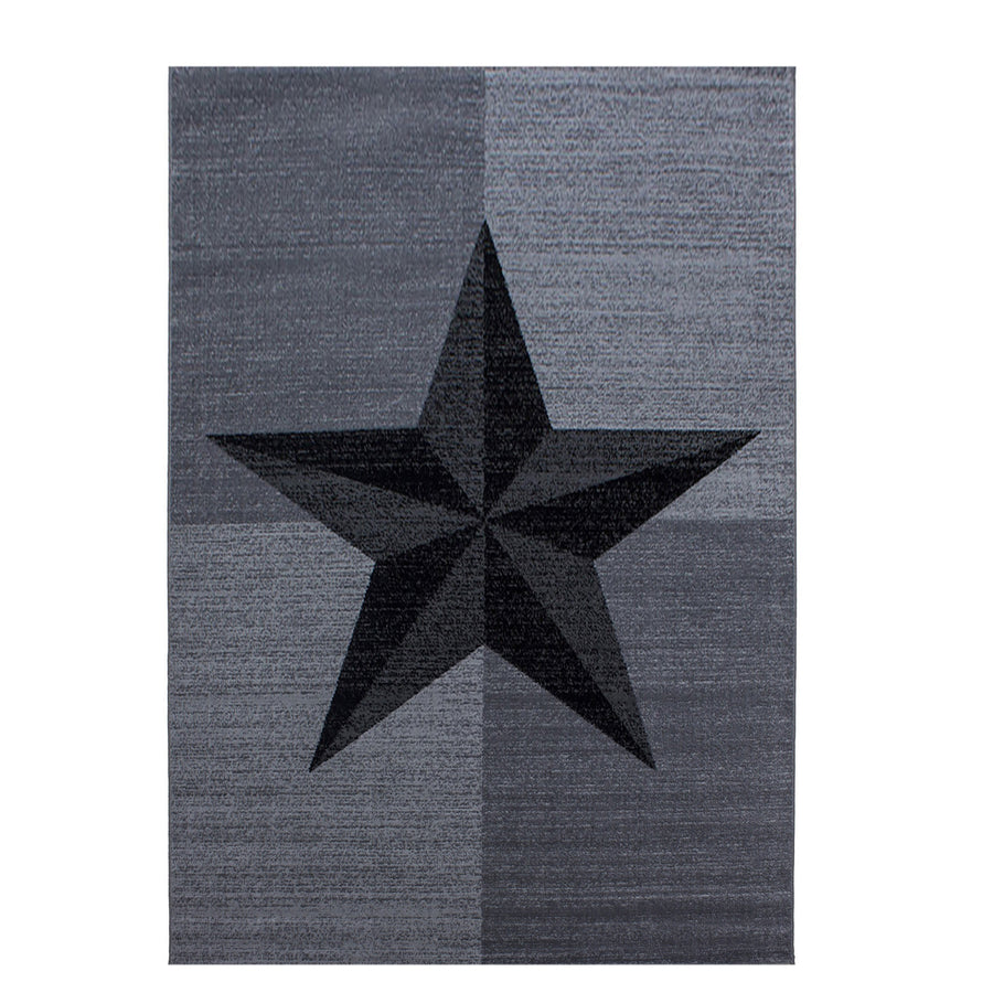 Teppich Kurzflor Sterne-Muster Polypropylen Wohnzimmer_Läufer_