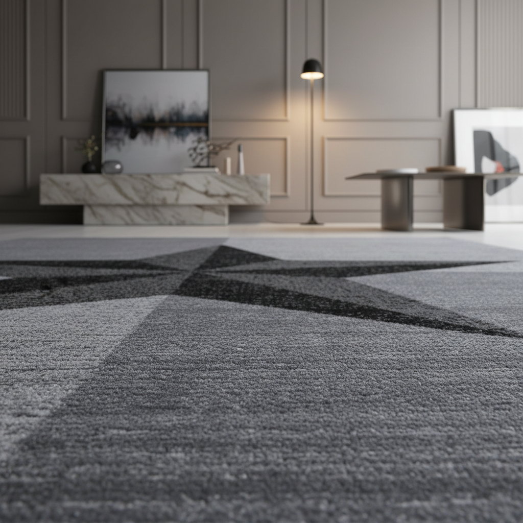 Teppich Kurzflor Sterne-Muster Polypropylen Wohnzimmer_Läufer_