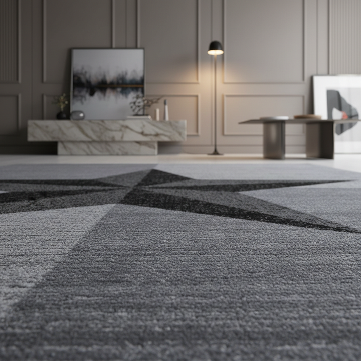 Teppich Kurzflor Sterne-Muster Polypropylen Wohnzimmer_Läufer_