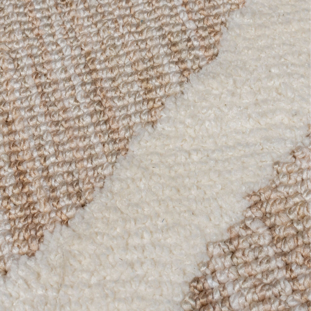 Teppich Kurzflor Linienmuster - Abstrakt - Wohnzimmer Taupe Rechteckig