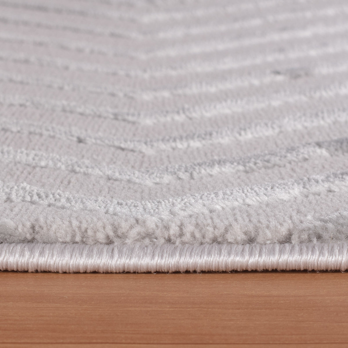 Kurzflor-Teppich Tiefeneffekt-Muster – Waschbar & Strapazierfähig | Heatset-Veredelung für Wolloptik – Ansicht 10