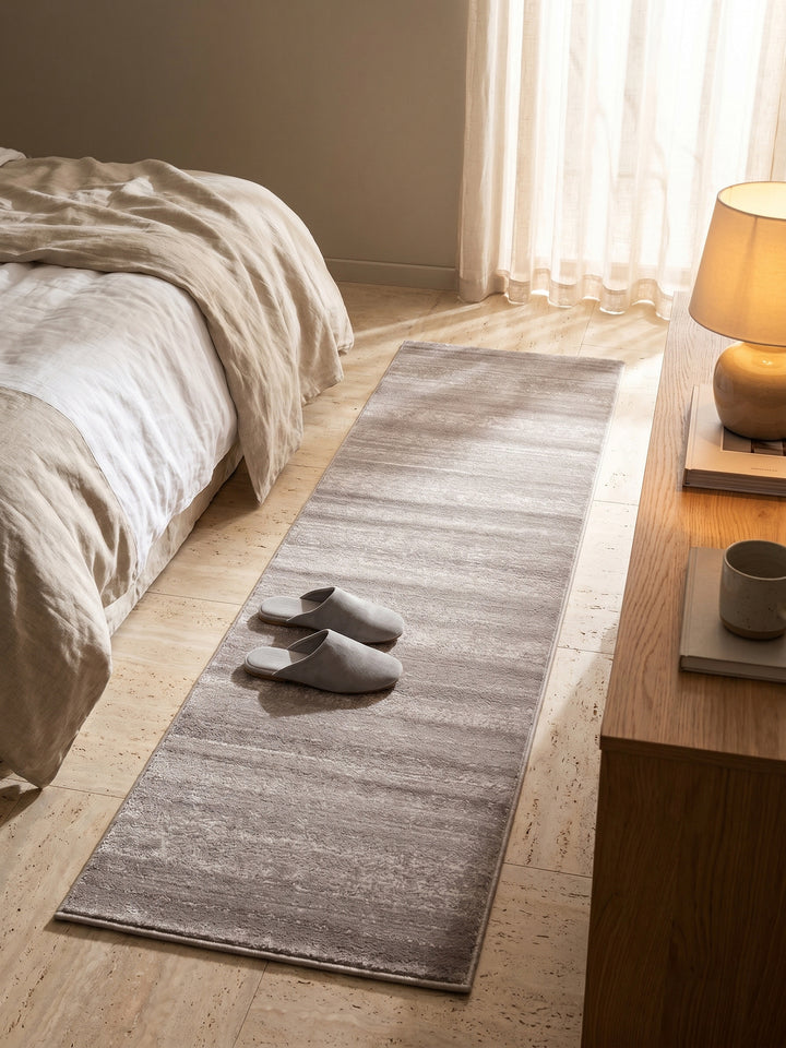 Teppich Beige Läufer Wohnidee gemütlich_