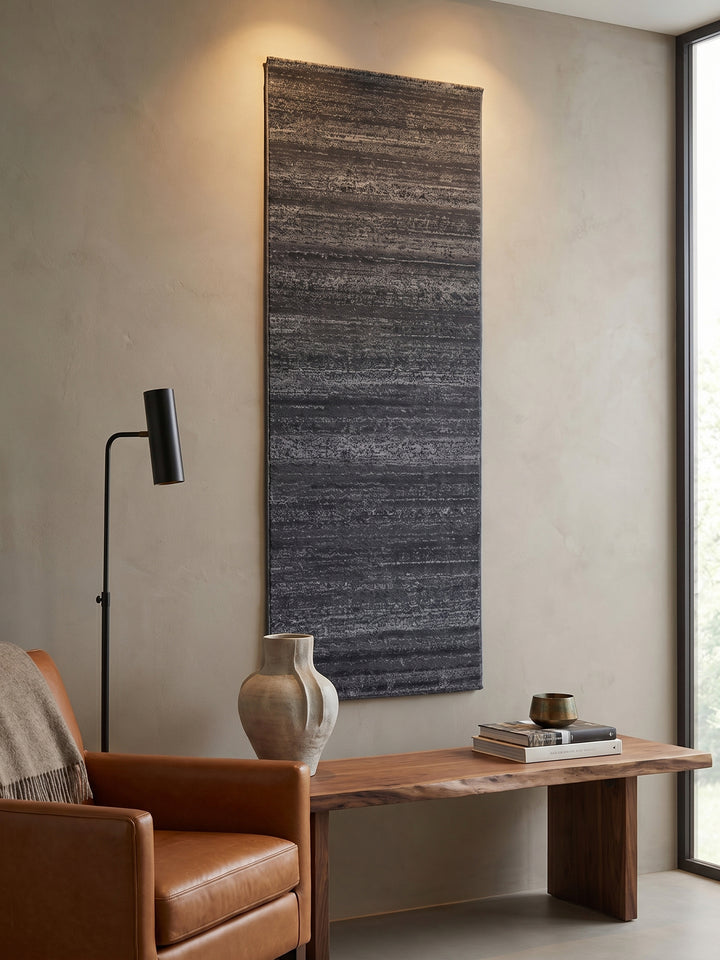 Teppich Grey Läufer Wandteppich Wanddeko_