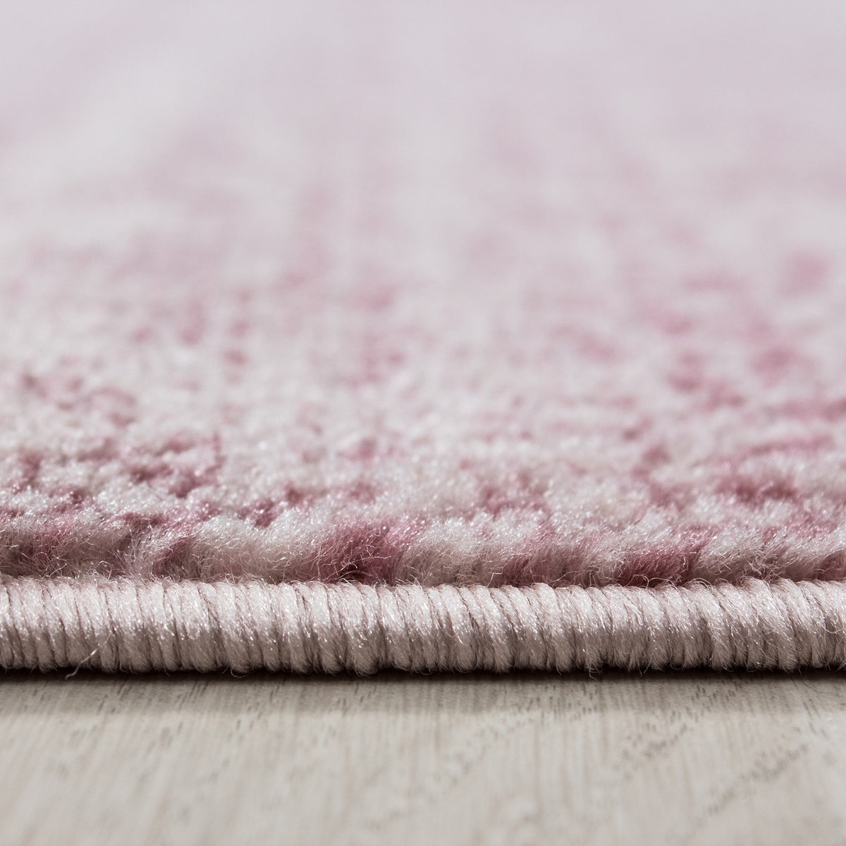 Teppich Kurzflor Uni-Design Polypropylen Wohnzimmer_Pink_Läufer_