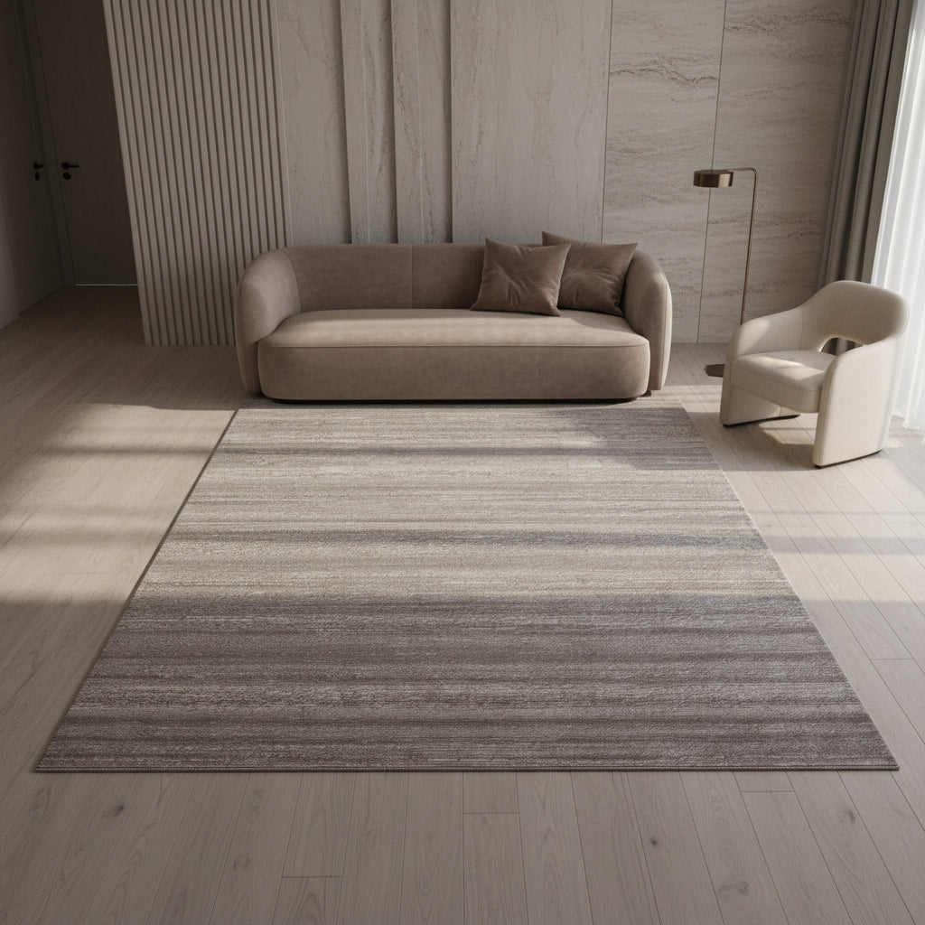 Teppich Kurzflor Uni-Design Polypropylen Wohnzimmer Läufer