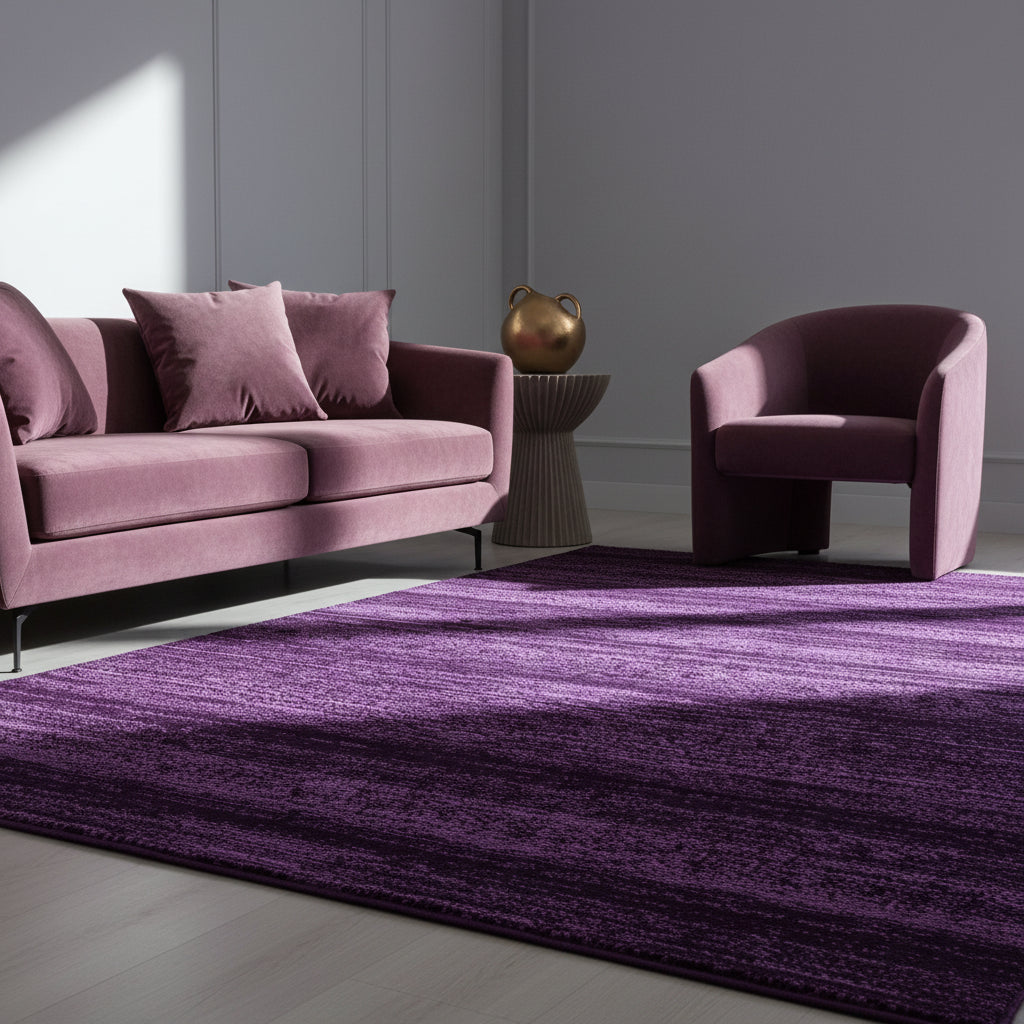 Teppich Kurzflor Uni-Design Polypropylen Wohnzimmer_Läufer_