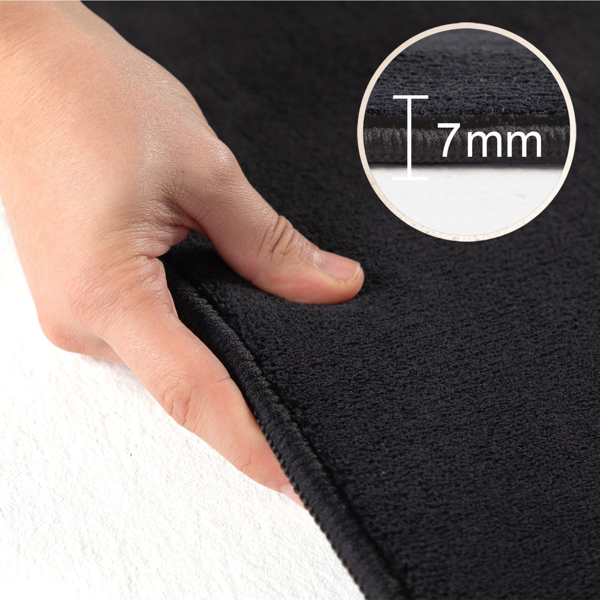 Kurzflor-Teppich Einfarbig – Waschbar | Maschinenwaschbar bei 30 °C – Ansicht 69