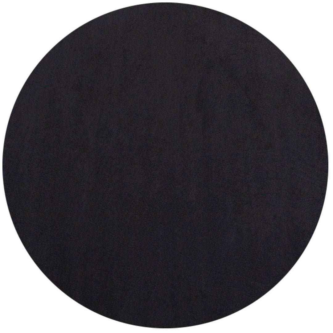 Teppich Kurzflor Uni-Farbe Microfaser Antirutsch Wohnzimmer waschbar_Rund_