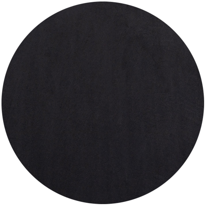 Teppich Kurzflor Uni-Farbe Microfaser Antirutsch Wohnzimmer waschbar_Rund_