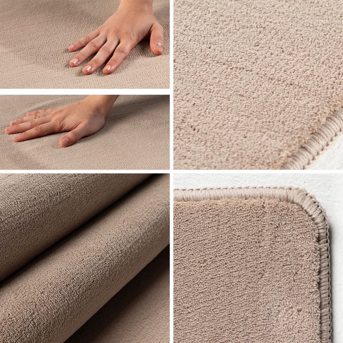 Kurzflor-Teppich Einfarbig – Waschbar | Maschinenwaschbar bei 30 °C – Ansicht 40