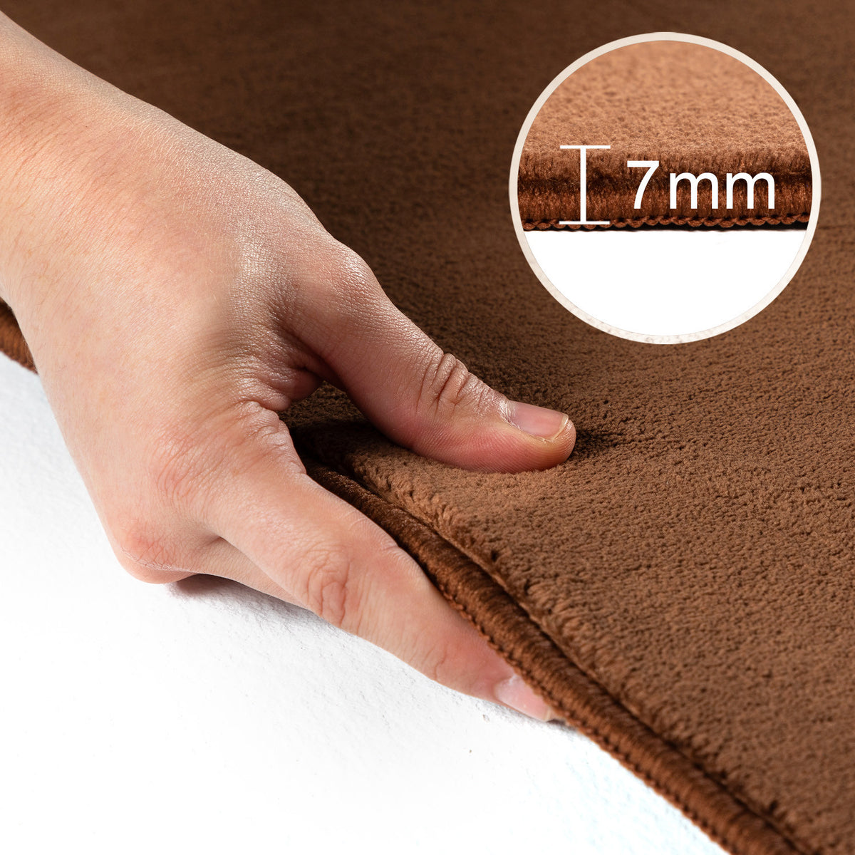 Kurzflor-Teppich Einfarbig – Waschbar | Maschinenwaschbar bei 30 °C – Ansicht 70