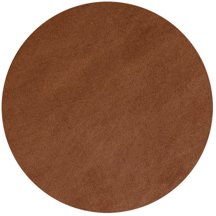 Teppich Kurzflor Uni-Farbe Microfaser Antirutsch Wohnzimmer waschbar_Rund_