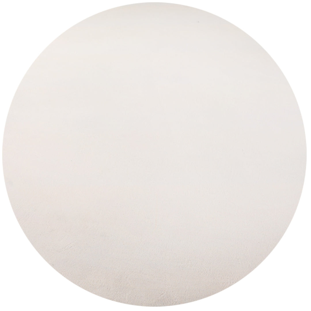 Teppich Kurzflor Uni-Farbe Microfaser Antirutsch Wohnzimmer waschbar_Rund_