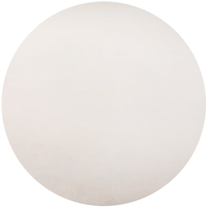 Teppich Kurzflor Uni-Farbe Microfaser Antirutsch Wohnzimmer waschbar_Rund_