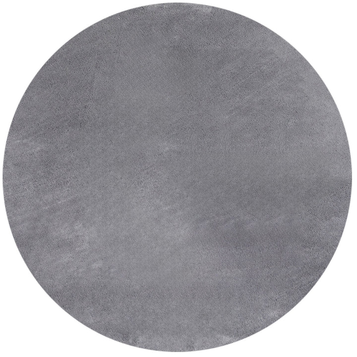 Teppich Kurzflor Uni-Farbe Microfaser Antirutsch Wohnzimmer waschbar_Rund_