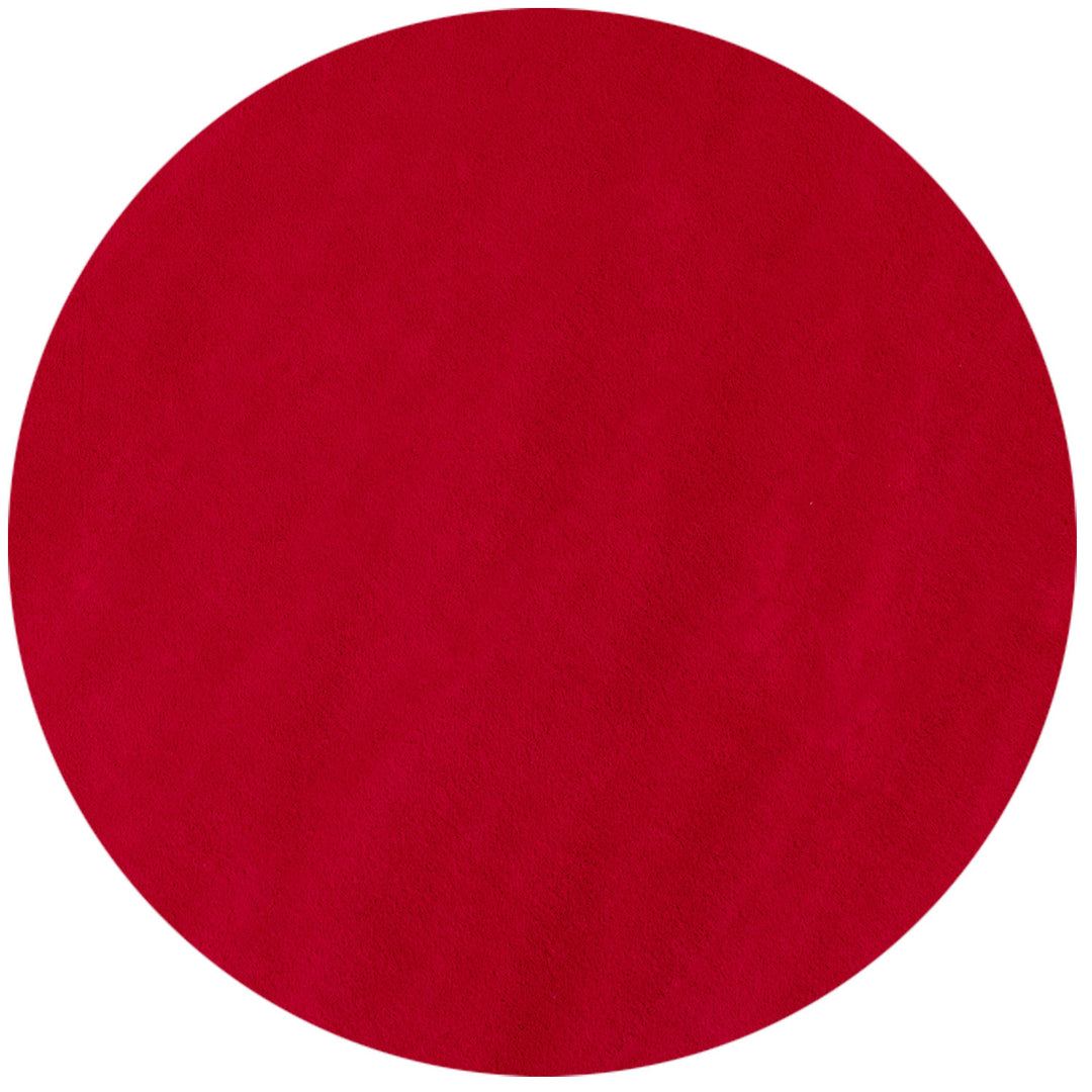 Teppich Kurzflor Uni-Farbe Microfaser Antirutsch Wohnzimmer waschbar_Rund_
