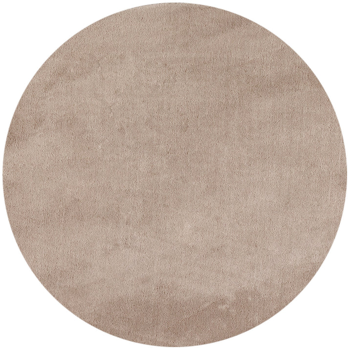 Teppich Kurzflor Uni-Farbe Microfaser Antirutsch Wohnzimmer waschbar_Rund_