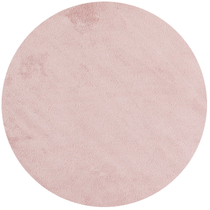 Teppich Kurzflor Uni-Farbe Microfaser Antirutsch Wohnzimmer waschbar_Rund_