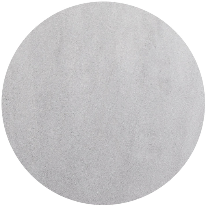 Teppich Kurzflor Uni-Farbe Microfaser Antirutsch Wohnzimmer waschbar_Rund_