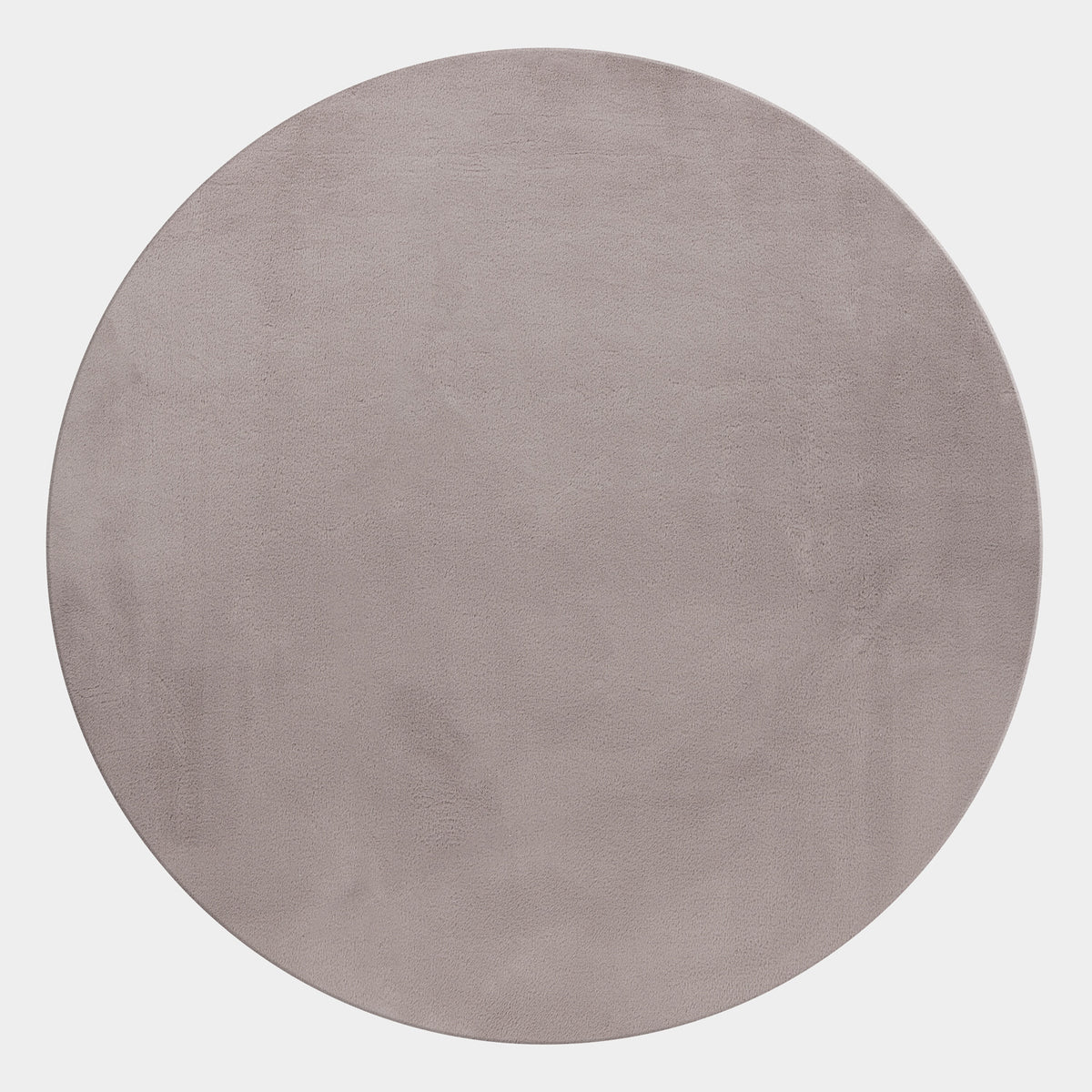 Teppich Kurzflor Uni-Look Polyester Wohnzimmer waschbar_Rund_