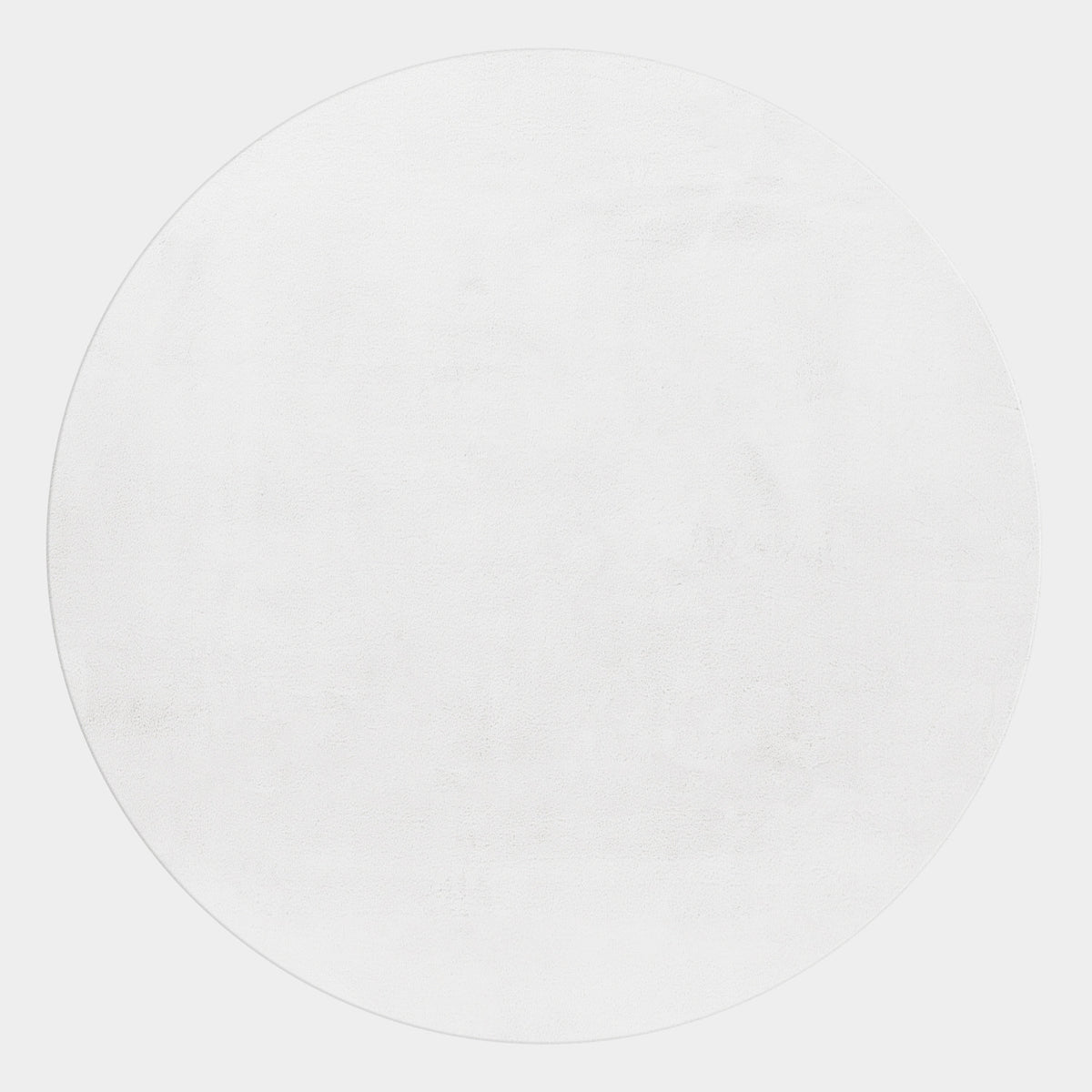 Teppich Kurzflor Uni-Look Polyester Wohnzimmer waschbar_Rund_
