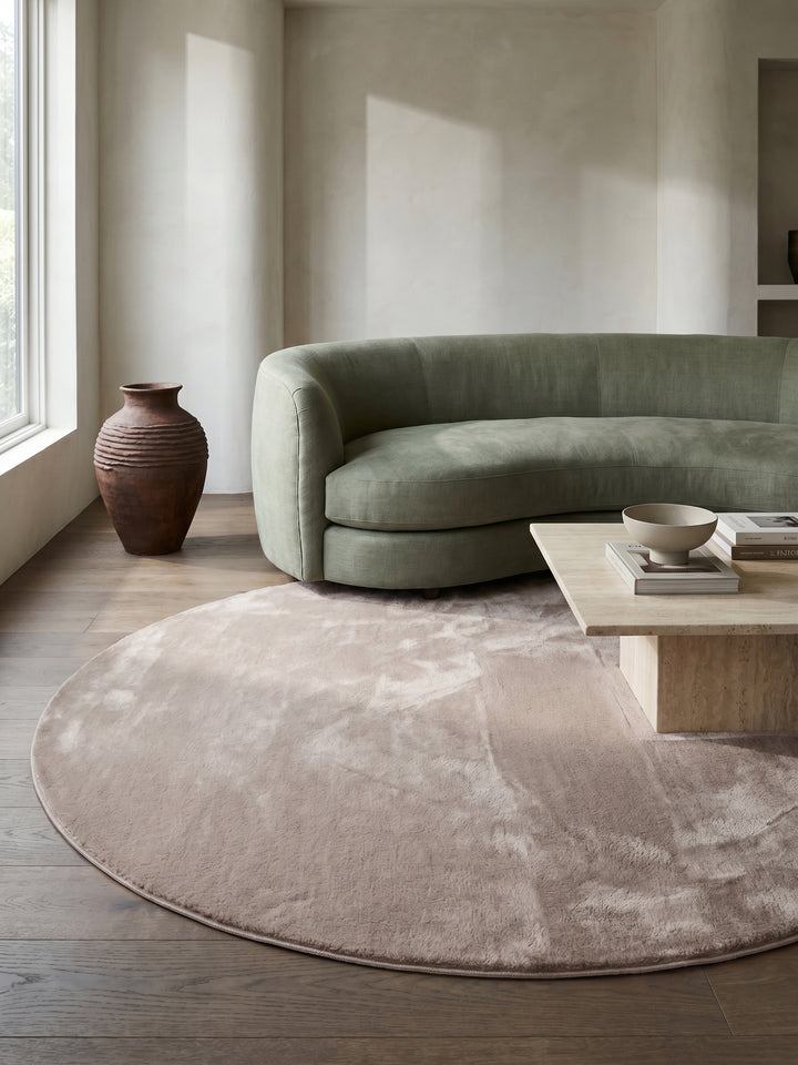 Teppich Beige rund Editorial Styling_