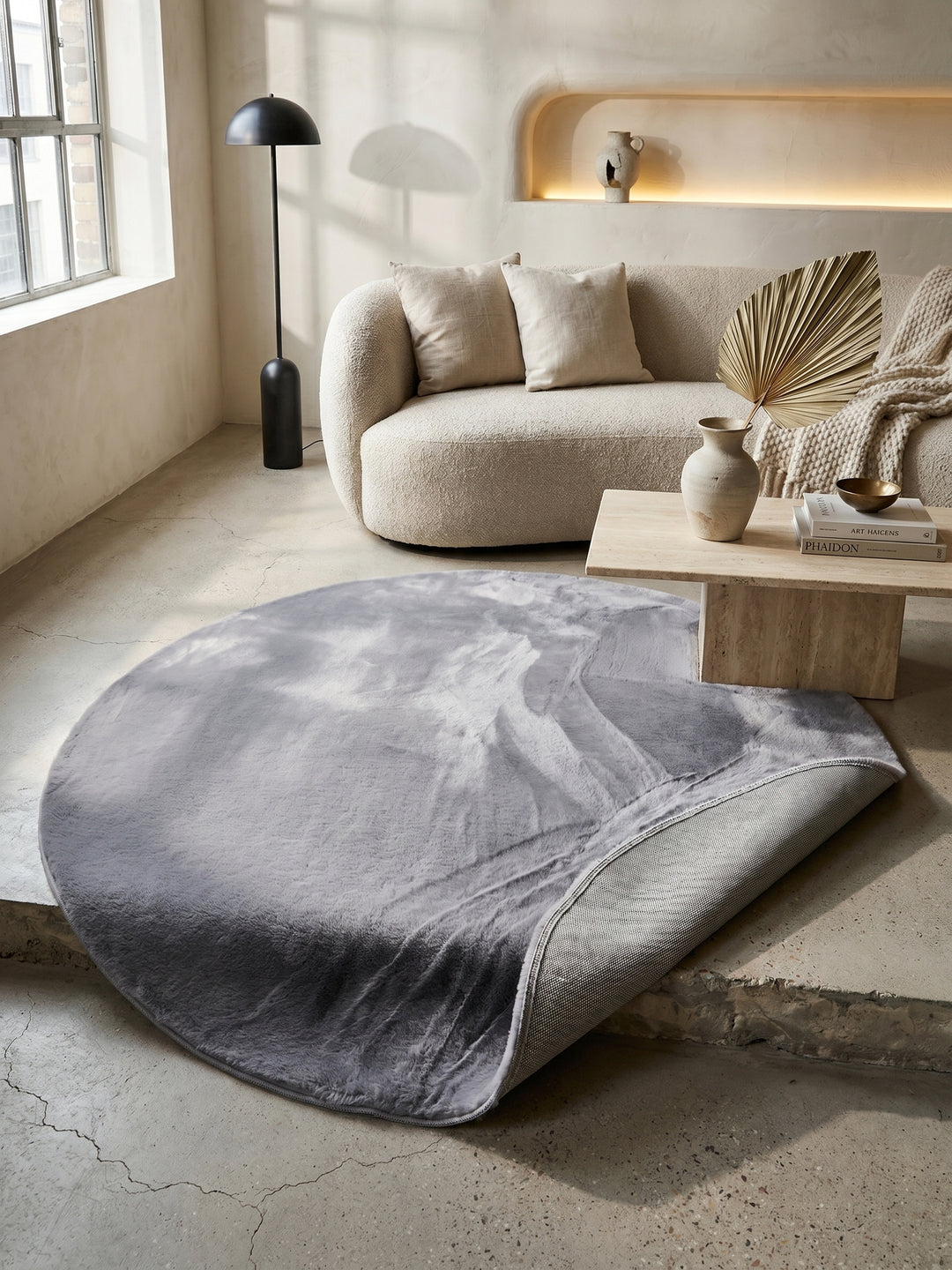 Teppich Grey rund Editorial Styling_