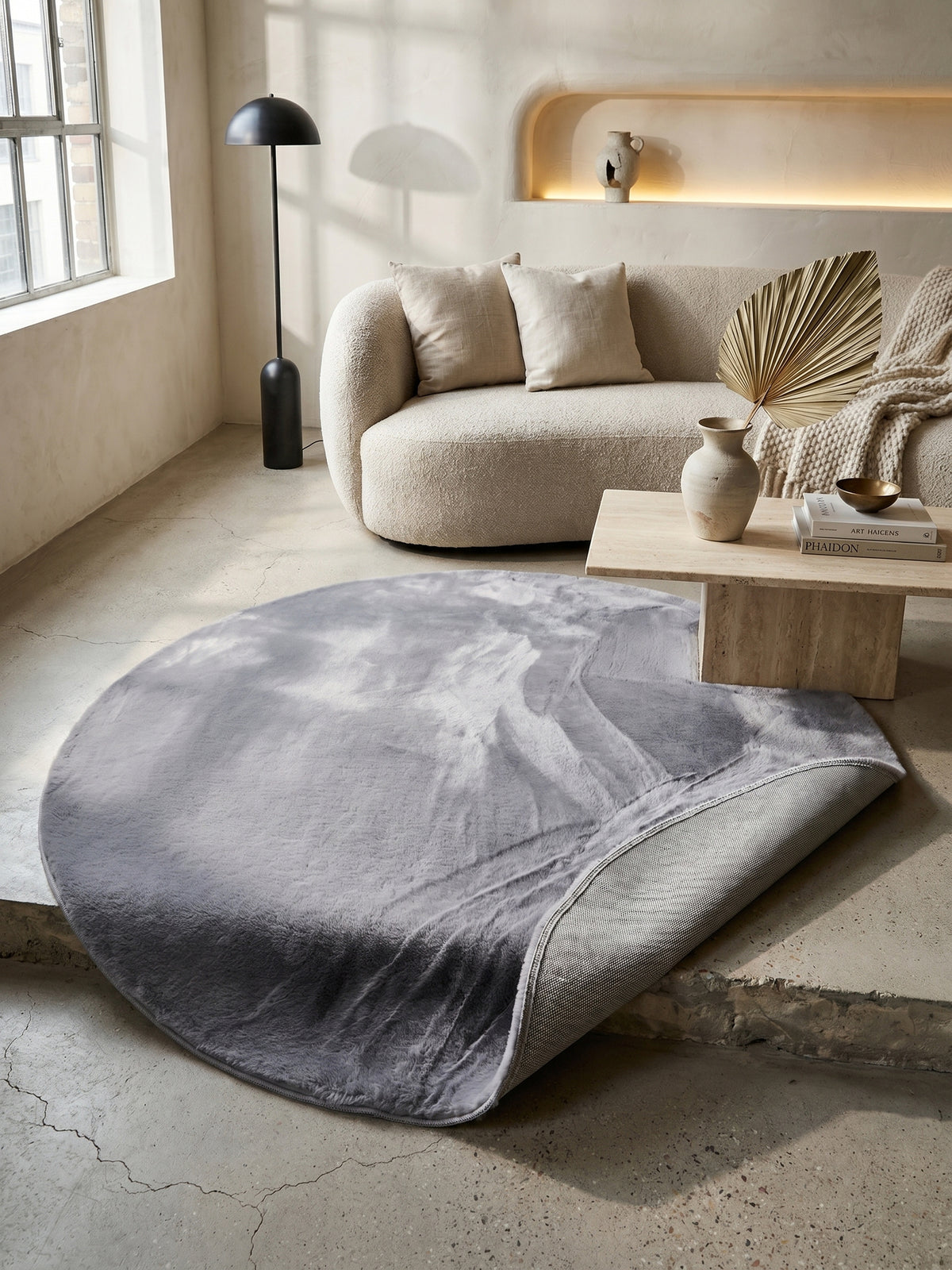Teppich Grey rund Editorial Styling_