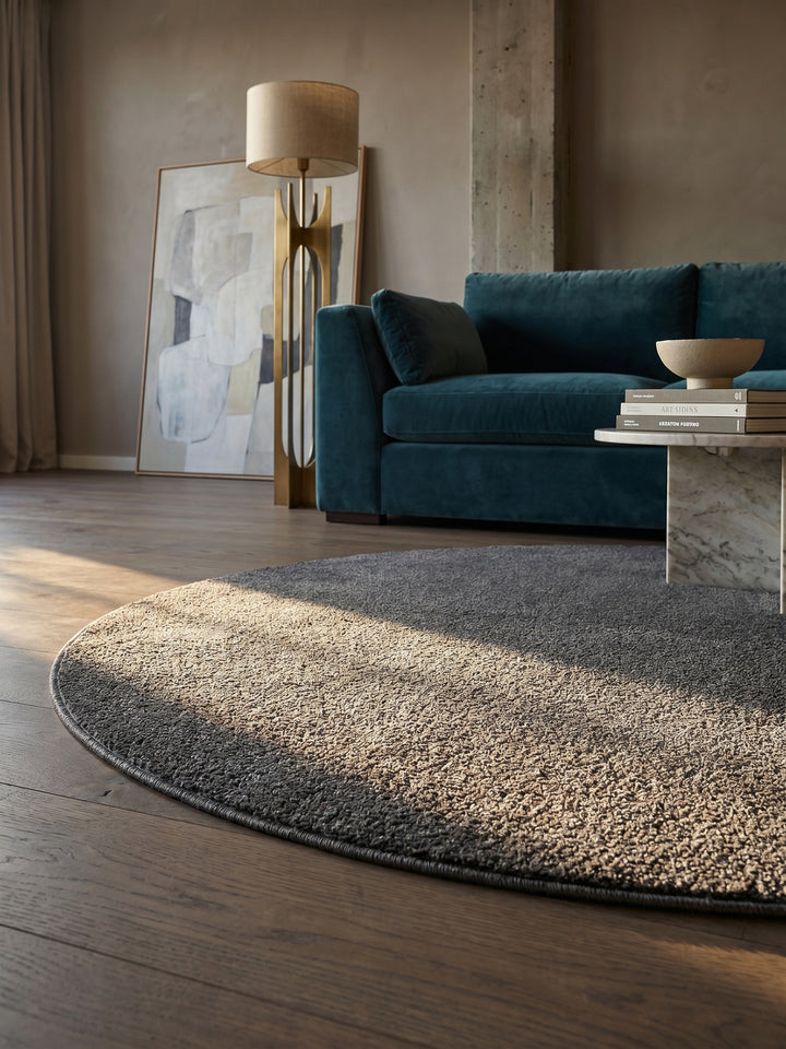 Teppich Grey rund Textur Nahaufnahme Detail_