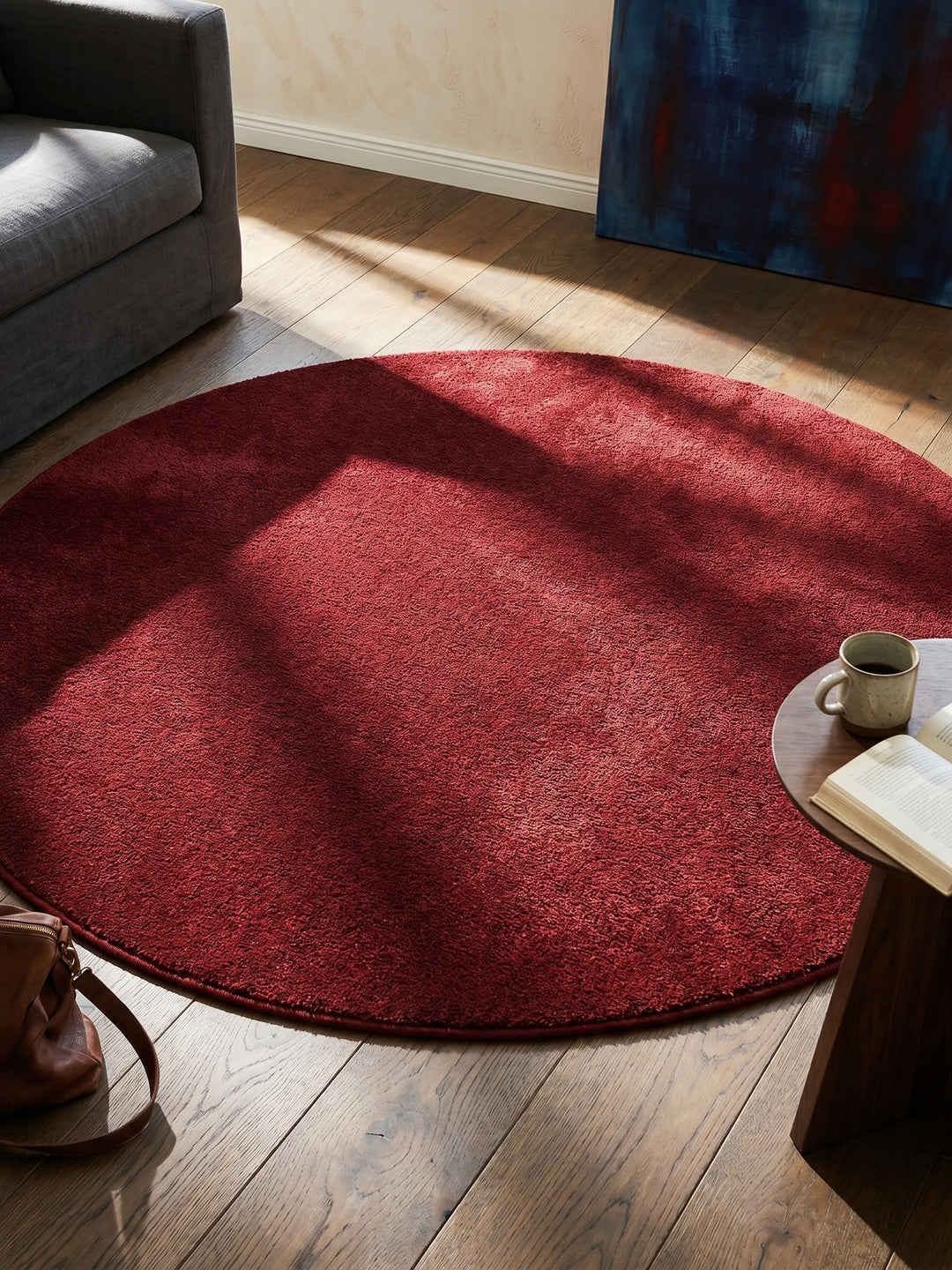 Teppich Red rund Muster Draufsicht_