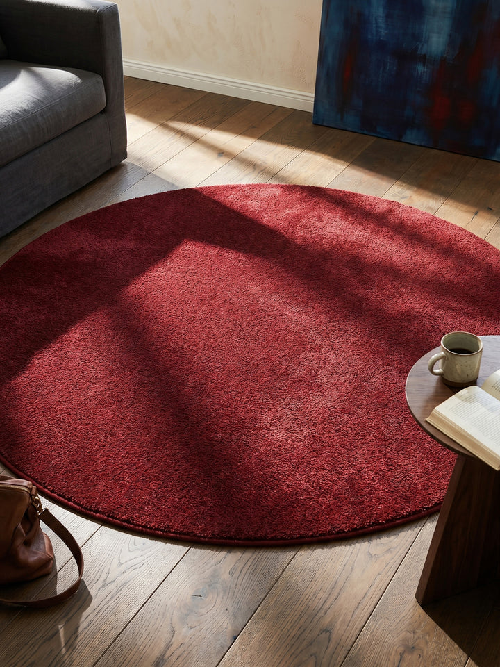 Teppich Red rund Muster Draufsicht_