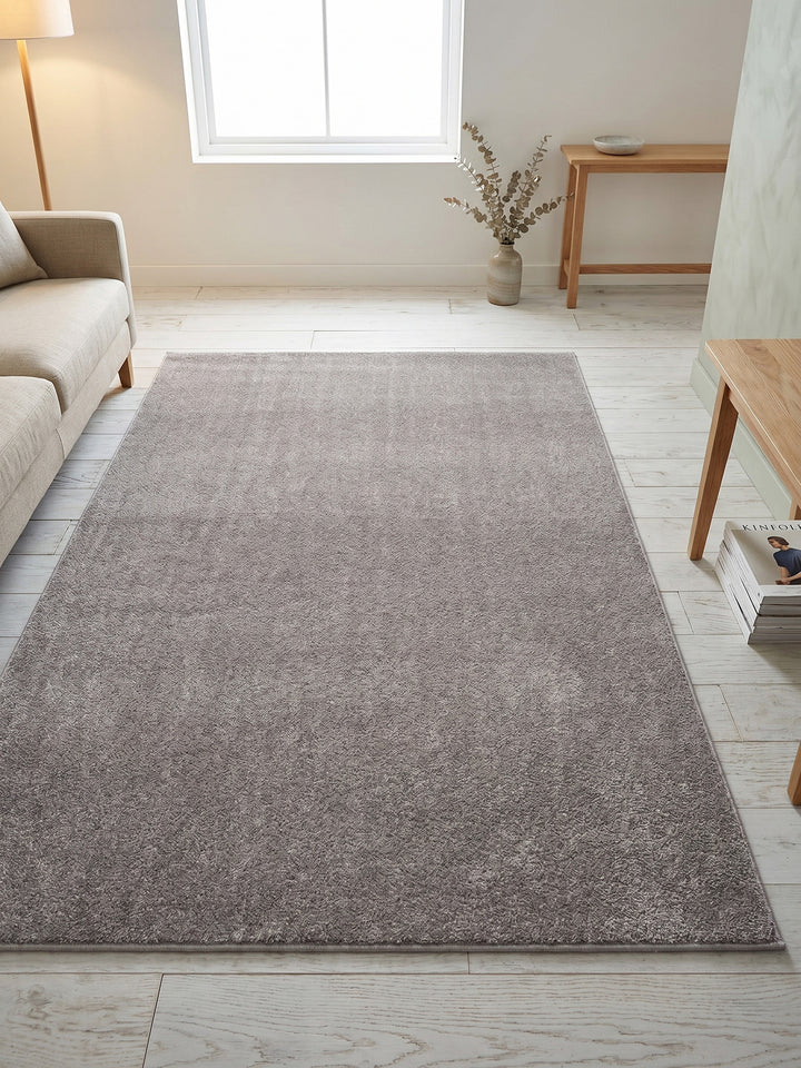 Teppich Beige rechteckig Muster Draufsicht_