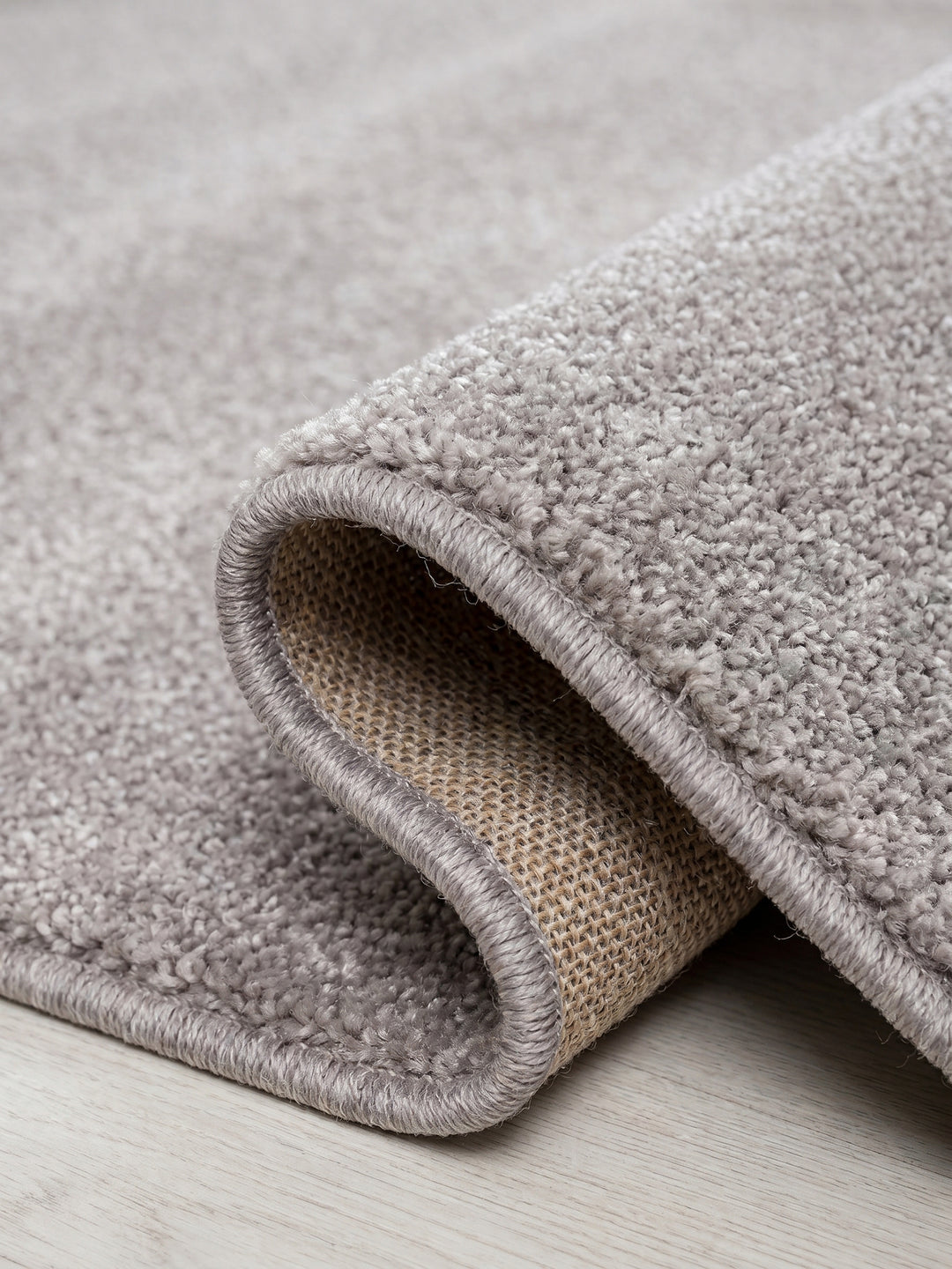 Teppich Beige rechteckig Kante Rückseite_