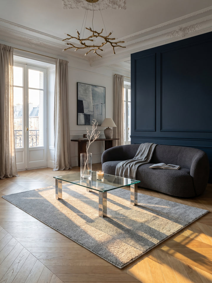 Teppich Cream rechteckig im Wohnzimmer Einrichtungsidee_