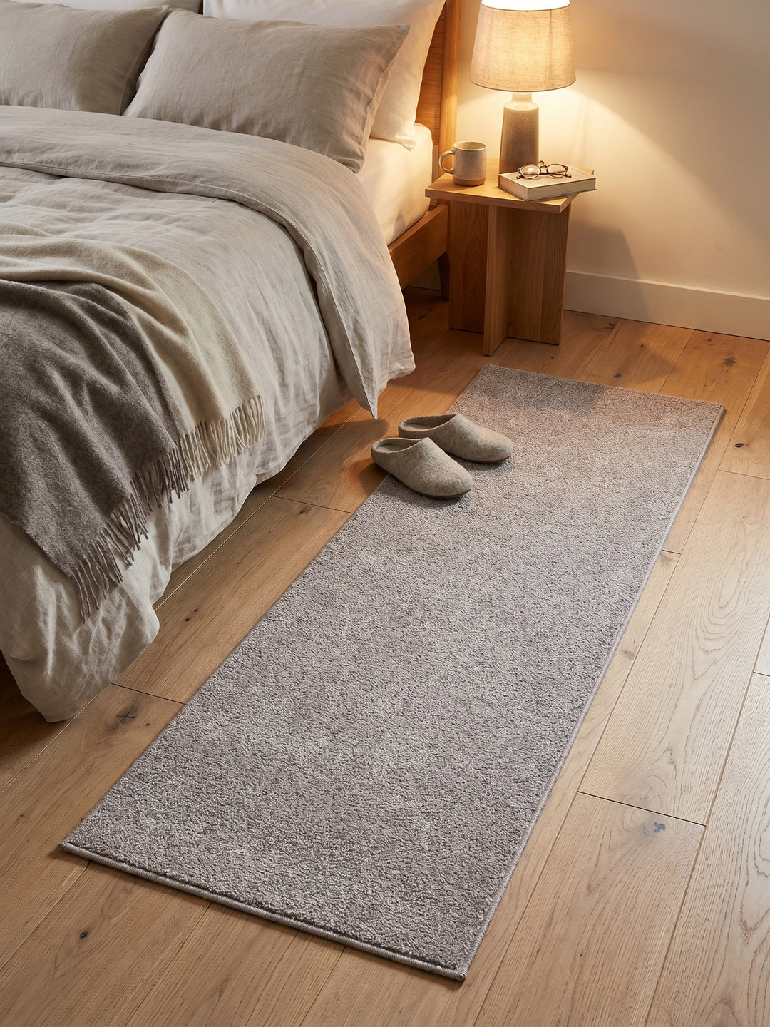 Teppich Beige Läufer Wohnidee gemütlich_