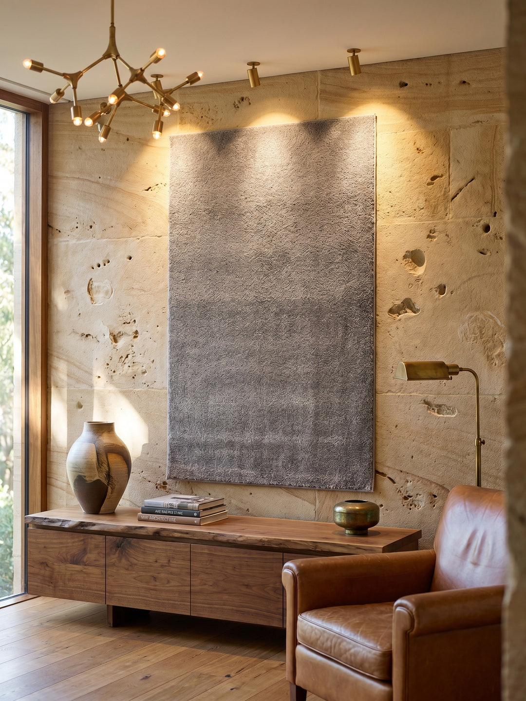 Teppich Beige Läufer Wandteppich Wanddeko_