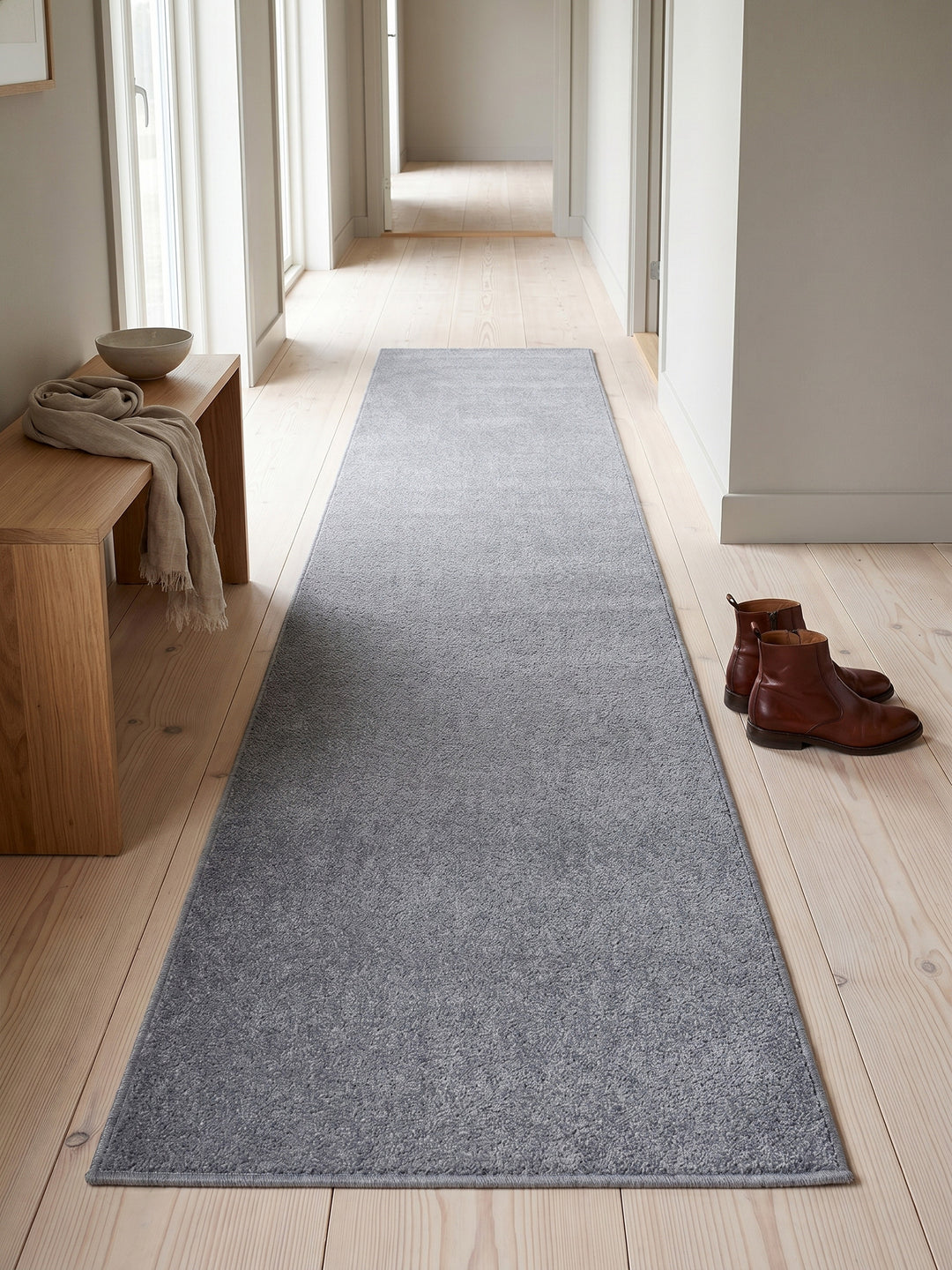 Teppich Grey Läufer Muster Draufsicht_