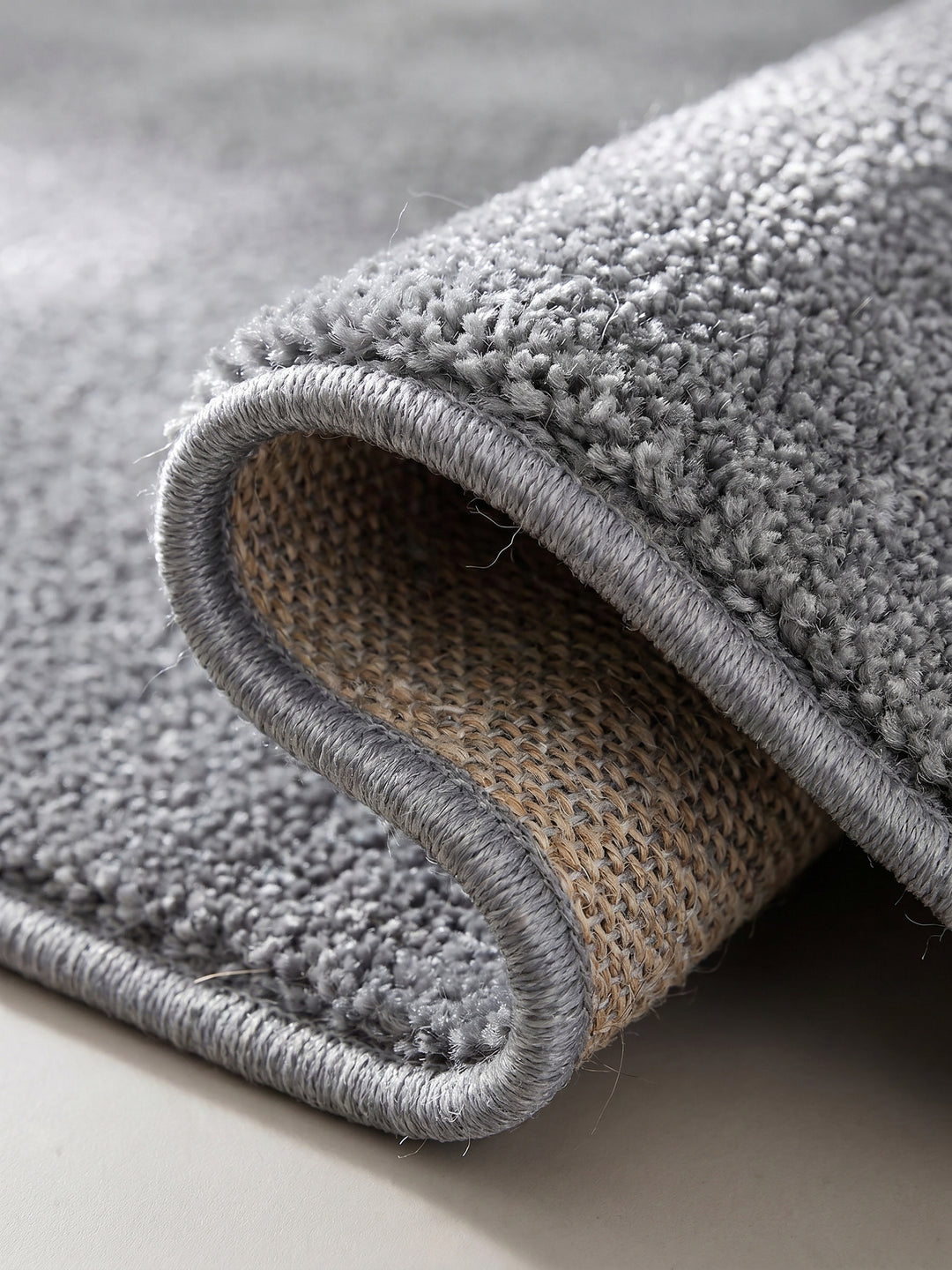 Teppich Grey Läufer Kante Rückseite_