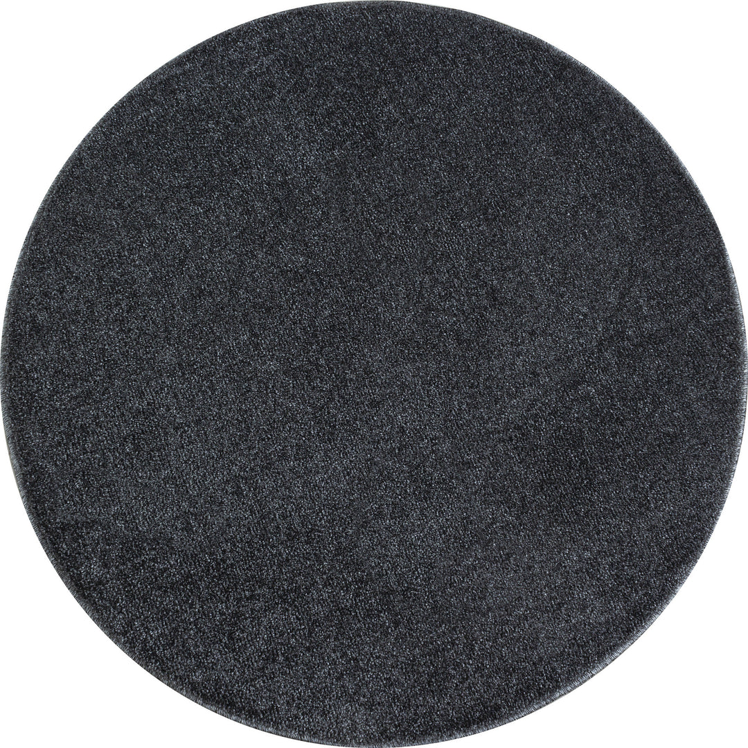 Teppich Kurzflor Uni Polypropylen Wohnzimmer_Rund_