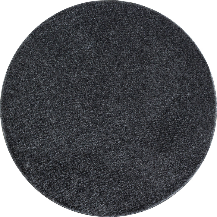 Teppich Kurzflor Uni Polypropylen Wohnzimmer_Rund_