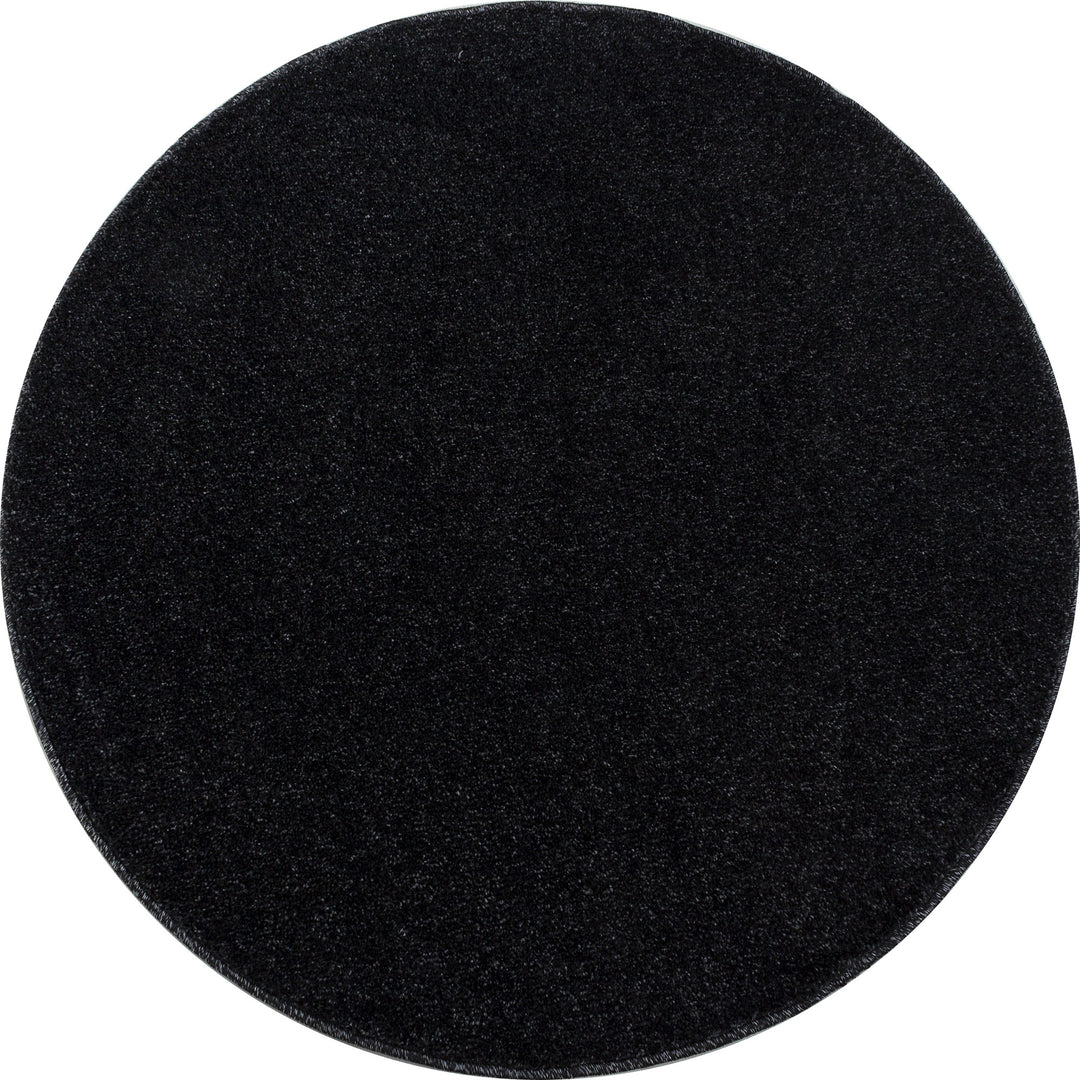 Teppich Kurzflor Uni Polypropylen Wohnzimmer_Rund_