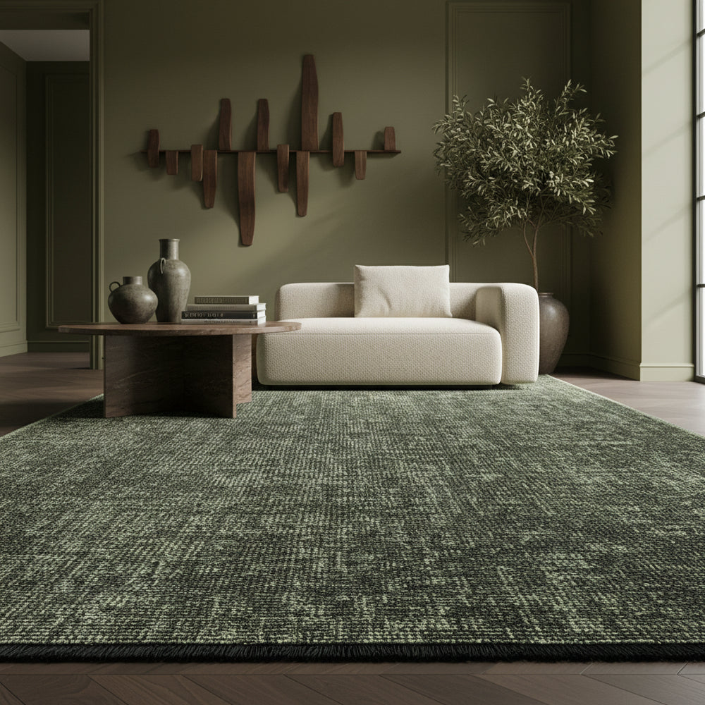 Teppich Kurzflor Unicolor Chenille Baumwolle Innen_Rechteckig_