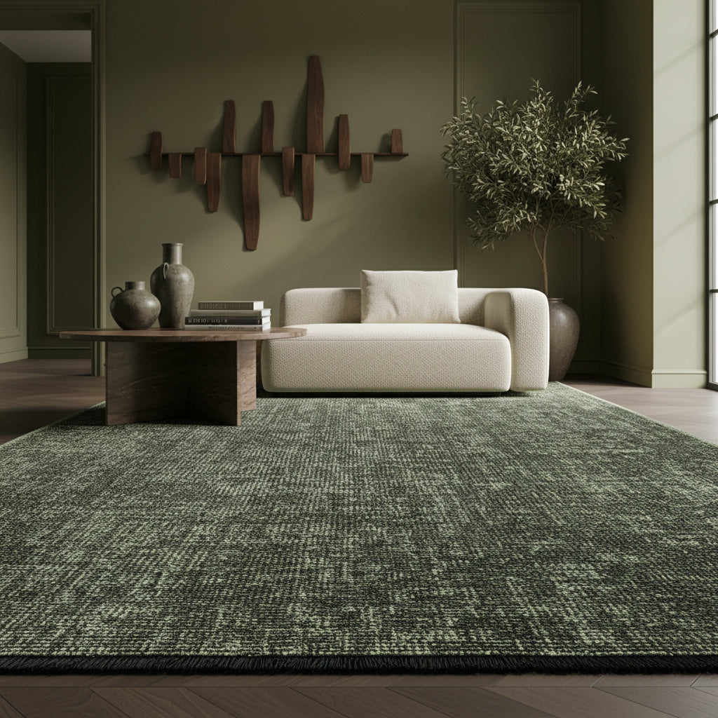 Teppich Kurzflor Unicolor Chenille Baumwolle Innen_Rechteckig_