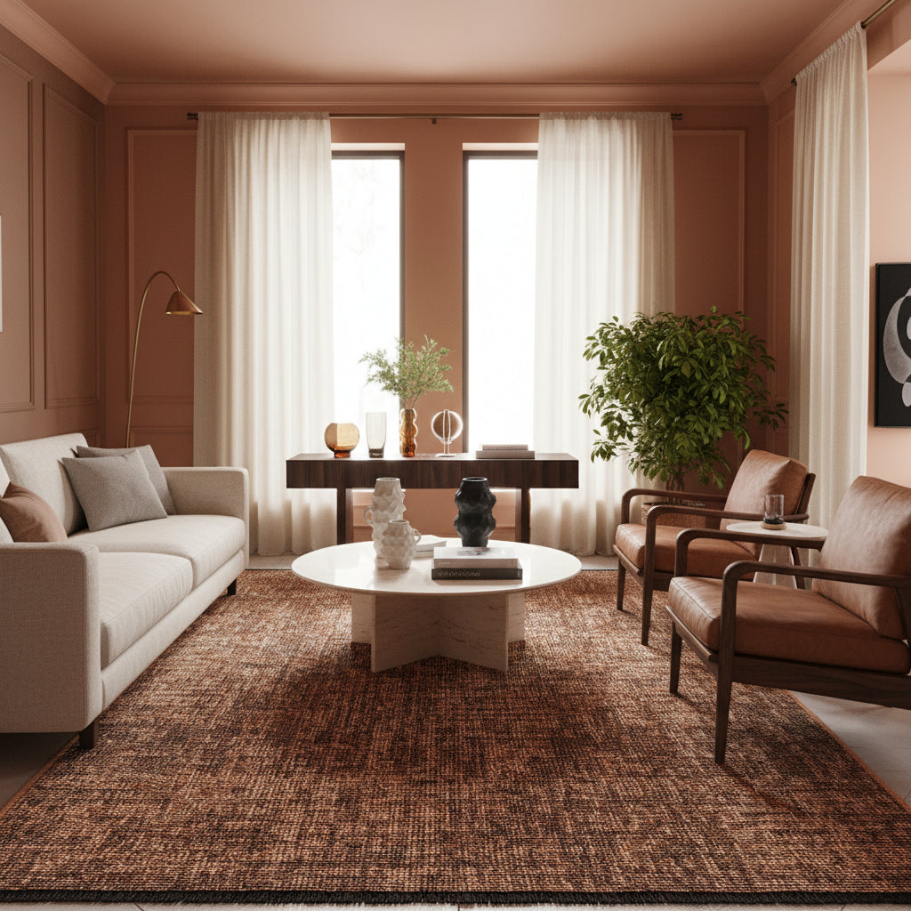 Teppich Kurzflor Unicolor Chenille Baumwolle Innen_Läufer_