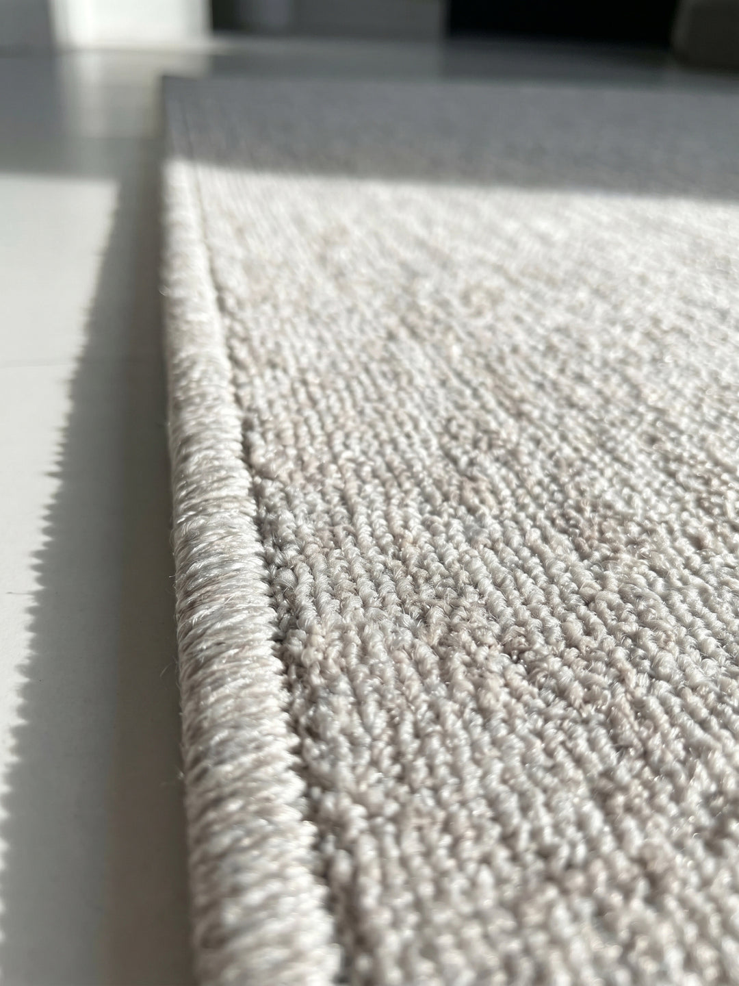 Teppich Cream rund Florhöhe Profil_