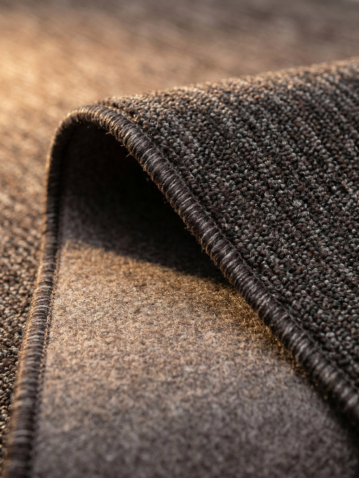 Teppich Brown Läufer Kante Rückseite_
